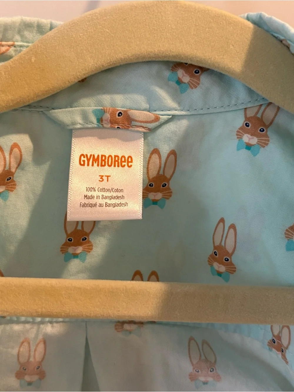 Gymboree Mint Green Bunny Print Button-Up Shirt and Chino Pants